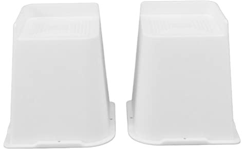 CHEOTIME Bed Risers 6 Inch, 4 Pack Heavy Duty Adjustable Furniture Risers Table Leg Extenders for Bed Frame Couch Sofa Appliances Table Chair Desk Elevator White