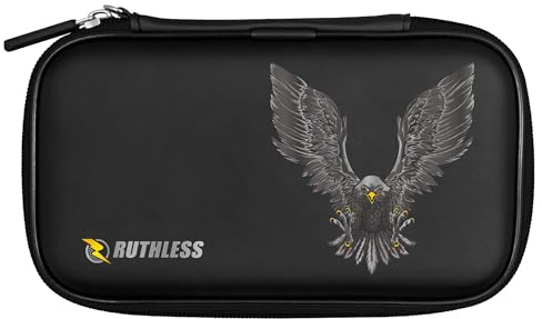 RUTHLESS Darttasche | Professionelle Darttasche zur Aufbewahrung, Schwarz , Adler, RUTHW764