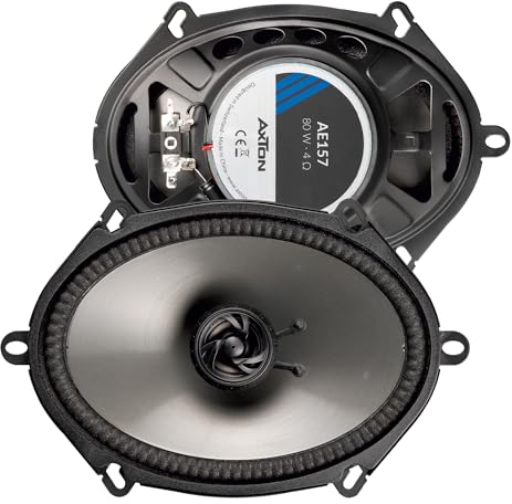 AXTON AE157 – Ovales 5 x 7“ / 13 x 18 cm 2-Wege Koaxial System, Auto Oval Lautsprecher für Front oder Heck, Soundsystem mit 100 Watt, geeignet auch für Wohnmobile, 1 Paar