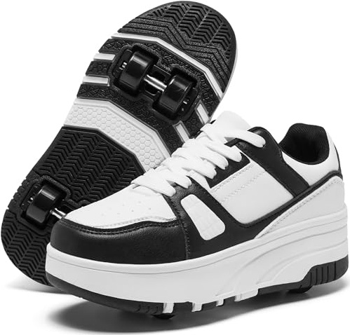 ANEFUN Rullskridskor för barn, flickor, pojkar, avtagbara modesneakers med hjul