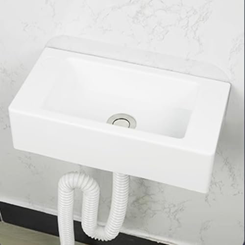 MQZHUK Lavello ad angolo,Plastica Lavabo,Lavandino a Muro,40x20x11cm(WxDxH),Lavabo Rettangolare molto adatto per casa, hotel, ufficio, appartamento e altri luoghi (C)