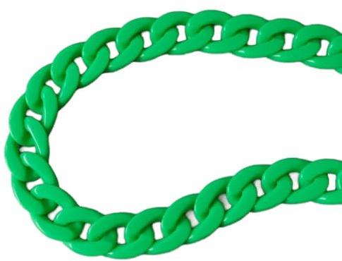 Taschen Ketten,Ersatzkette für Handtaschen,Acryl Kette Trageriemen Mit Schnallen,Taschenketten Abnehmbare,für Damen Handtaschen Taschengriff Tasche Clutch Geldbörse Zubehör,Fluoreszierend Grün,45cm