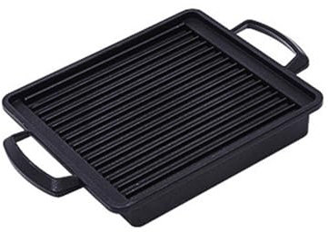 Antihaft-Grillplatte, Outdoor-Grillschale, tragbar, Grillpfannen, Herdplatte, rechteckige Grillplatte