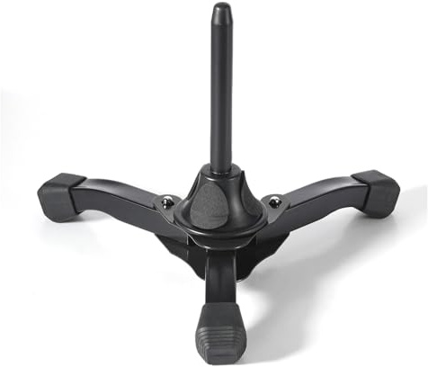 Klarinette Flöte Oboe Ständer Tragbares Faltbares Stativ Leicht 0 5 Kg Non -Slip -Gummi Füße Schwarzer Gelber Instrumenthalter für Holzblaszubehör (BLACK)