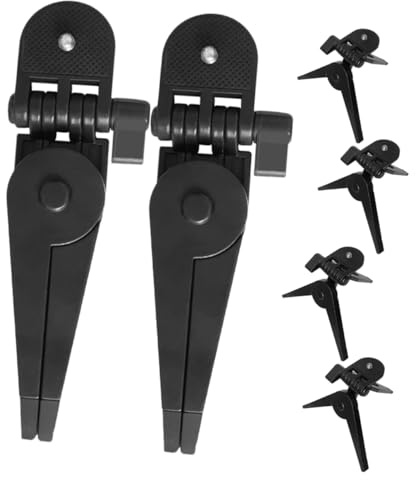 Treppiede Piatto Nero in Abs per Fotocamera e Dispositivi Digitali | Set da 6 Pezzi, Portatile e Leggero, per Outdoor e Viaggio, Supporto Stabile Multiuso