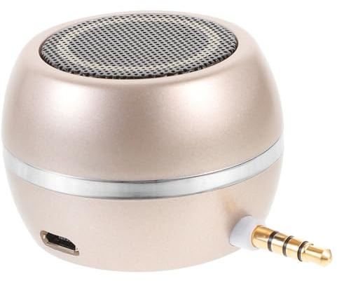 NUOBESTY Kabelgebundener Lautsprecher Für Handy Aux Anschluss 3.5 mm USB Wiederaufladbar Tragbarer Desktop Speaker Für Smartphone Laptop Und Tablet Mit Eingebautem Akku