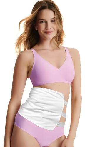 Rizinusöl-Packung, Bio-Baumwolle, für Bauch, Nacken, Brust, Bauch, Leber, Detox, wiederverwendbare Rizinusölkompresse und Pack-Set mit sechs verstellbaren Riemen, 4 Stück