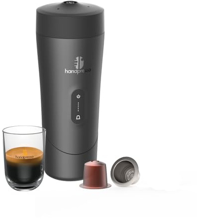 Handpresso Auto | Premium Reisekaffeemaschine mit Akku – USB-C | für Auto, Van und Camping | tragbare Kaffeemaschine für unterwegs | für Espressokapseln & nachfüllbare Kapseln | Espresso & Lungo