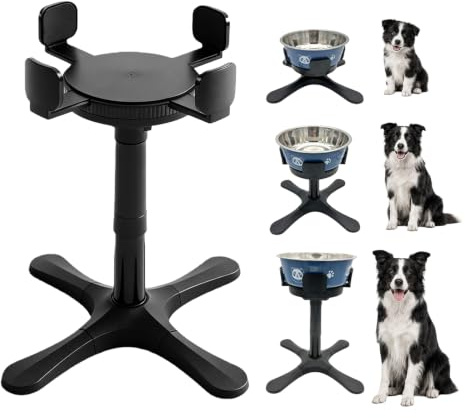 Gamelle pour chien surélevée, gamelle surélevée, 3 hauteurs et angles inclinés réglables, support de gamelle pour chien, largeur 14-24,5 cm, mangeoire pour chien, gamelle pour chien de petite, moyenne