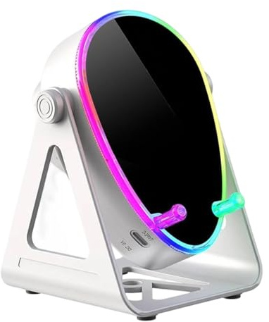 Altoparlante a induzione, supporto per telefono, dispositivo wireless ricaricabile, 2000 mAh, funzione di amplificazione, accessorio da scrivania, ideale per ascoltare musica