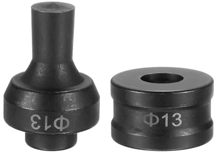 QUARKZMAN Hydraulische Lochstanze Matrize 13mm Rundloch, 40Cr Stahl Locher Locheisen Stanze Set Werkzeug für CH60 Elektrische Stanze Maschine Schwarz