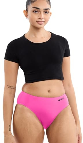 WUKA Teen Stretch Midi Brief Period Pants Heavy Flow Pink Size XXS-S