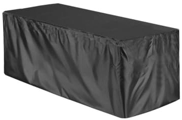 MuchLuckystar Housse de rangement extérieure en tissu Oxford 210D, protecteur de coffre de jardin robuste avec cordon de serrage et attaches, protection solaire, anti-poussière et imperméable pour