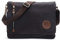 AUGUR Canvas Messenger Bag fur Herren Laptoptasche 13 Zoll Umhangetasche Vintage Herren Umhangetasche Mittlere Arbeitstasche (Schwarz)