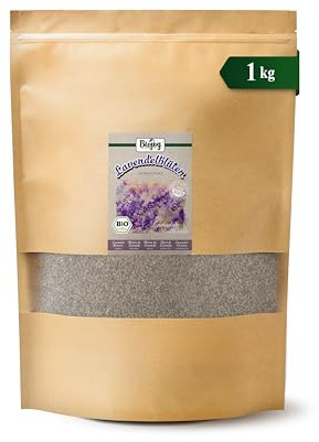 Biojoy Fleurs de lavande BIO, séchées, infusion, 1 kg | Lavande, pour infusion, coussins parfumés ou déco, Lavandula officinalis L.