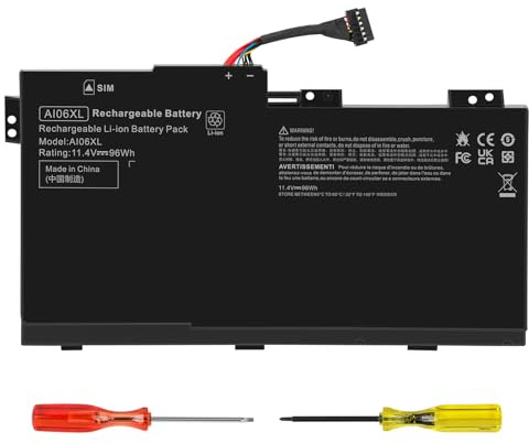 ASUNCELL 96Wh AI06XL Laptop Akku für HP ZBook 17 G3 Series Notebook HSTNN-LB6X HSTNN-C86C 808397-421 808451-001 808451-002 AI06096XL 11.4V 3cell