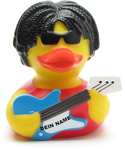 Badeente - personalisierbar (Rocker Ente)