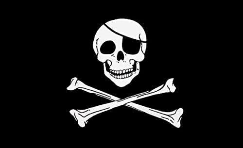 Flag 3x5 Ft (No Flagpole) Small Jolly Roger 12x18 Flag Ship Garden Boat Pirate Man Cave Kayak … (12x18, Jolly) (12x18)