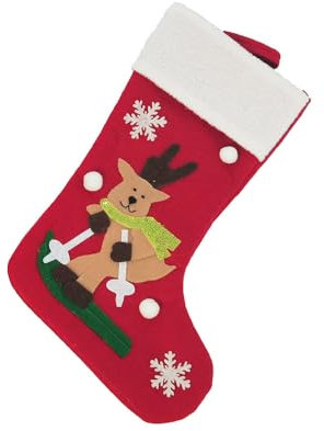 SYSUII Weihnachtsstrümpfe,3er Set Nikolausstiefel Nikolausstrumpf Weihnachtssocken zum Aufhängen und Befüllen Hänge Strümpfe für Familienurlaub Weihnachtsfeier Dekoration Kamin-Weihnachtselch