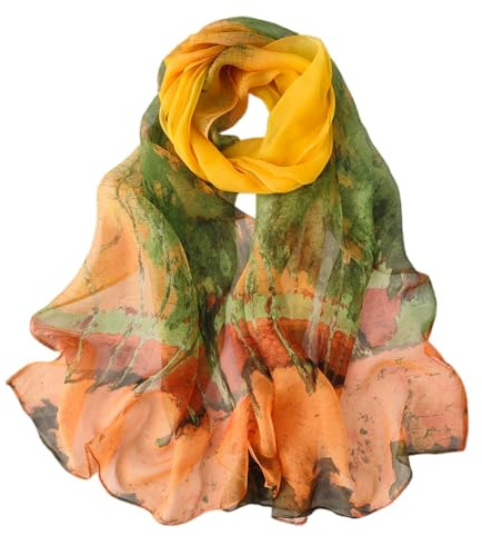 FAIRYGATE Schal Damen Halstücher Tuch Kopftuch Halstuch Schals Tücher Stola Weiches und Bequemes Georgette Material Vielseitig und Multifunktional B72