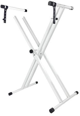 Harilla Digitaler Klavierständer, Orgelhalter, Rack, doppelstrebig, zusammenklappbar, einfach zu bedienen