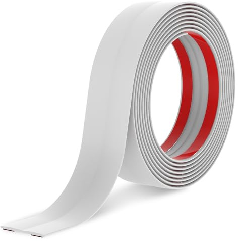 Zierleisten Selbstklebend Breit 4CM Flexible Zierleiste Selbstklebend Einstellbarer Winkel 90-180 Grad Wasserdicht Selbstklebend Deckenleisten für Schützen Sie Die Ecken (Weiß)