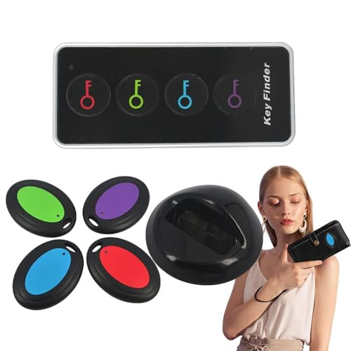 Key Finder, Remote Sound, 85dB Key, Key Tracking Tool, Wireless Key Finder, Key Finder with Flashlight, 4 Receivers Key Finder, Sound Key Finder, Remote Key Finder, Key Tracker with Sound,