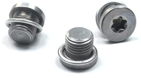 GuuYebe 3 Stück ölablassschraube mit dichtring, Für Audi A6 A5 A3 A4 Q7 S6 Q5 C6 4F C7 B9, Für vw Polo Golf touran Passat, Für 171173 38788 07215
