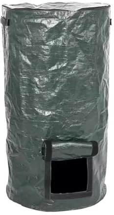 Garden Waste Bags Heavy Duty 35X60Cm Garden Composter Eco-Friendly Bio Fermentation Bag With Zipper And Double Handles Collapsible Compost Bin Waste Bucket