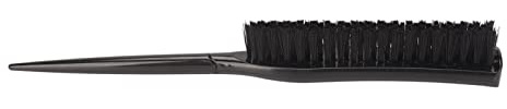 LDAUYZLING Spazzola per cotonare i capelli 3 file in nylon Aggiungi volume Spazzola per capelli ergonomica portatile per styling a coda di ratto per salone (Nera)