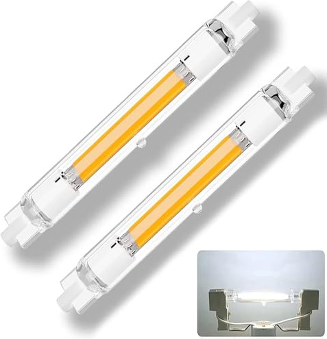 DafuDaGui R7s Bulb 118mm led dimmable, 30W R7s led Bulb 118mm Equivalent J118 300W Halogen Bulbs, Cold White 6000K 3000LM, Flicker-Free, 360° Light Angle, Energy Saving Floodlight Bulbs, 2 Pack