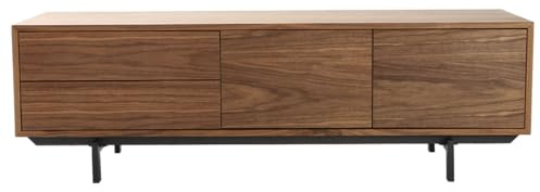 Miliboo Design-TV-Möbel Vintage geschlossen Nussbaum Manny