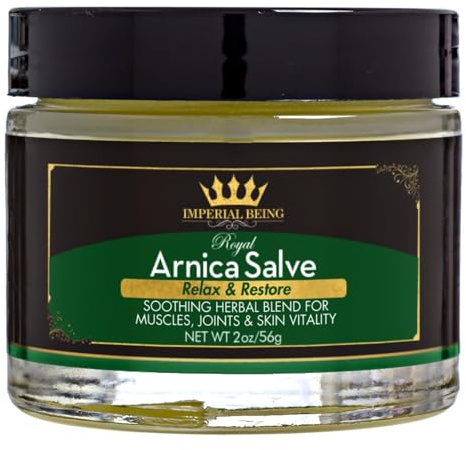 Royal Arnica Salve - Organic Bruise Care and Skin Recovery Balm, Natural Arnica Oil for Muscles, Joints, and Body Comfort, Botanical Massage Cream with Essential Oils, Herbal Relief Blend (2 oz)