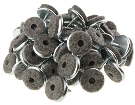 Filzgleiter aus Metall zum Schrauben Ø 20 mm, 100 Stück