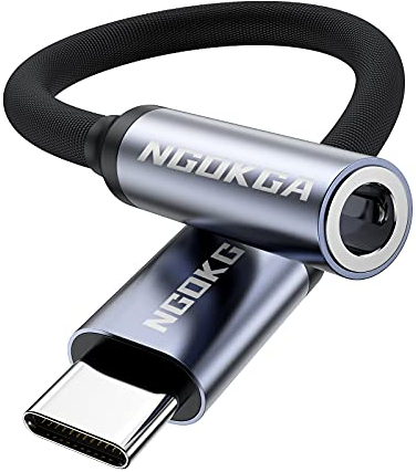 NGOKGA USB C to 3.5mm Audio Adapter Type C to Aux Female Headphone Jack Hi-Res DAC Cable Compatible with iPhone 15, Pixel 8/7/6/5/4, Galaxy S24/S23/S22/S21//S20/Note20 Ultra