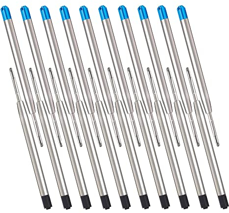 20 x Kugelschreiberminen, Metall Kugelschreiber Ersatzminen für G2-Format, Kompatible Parker Kugelschreiber Minen, Schreibfarbe 10xBlau+10xSchwarz