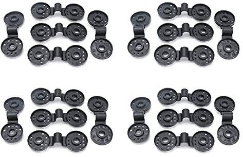 RXMORI 20 Stück Schattiernetz-Clips, Schattierungsnetz-Clips, Runde Schwarze Kunststoff-Clips für Sonnenschutznetz, Vogelschutznetz, Gartennetz, Schattiernetz-Zubehör