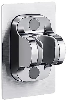 EGNIAN Duschkopf-Halterung, Schwarze Saugnapf-Wandhalterung, verstellbare Unterstützung for Badezimmer-Zubehör ohne Bohrständer, Badewanne (Color : 1 Piece Silver)