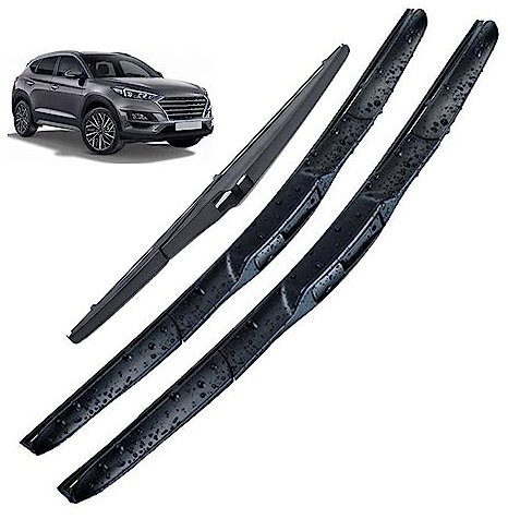 Balais d'essuie-glace avant et arrière compatible avec Hyundai Tucson TL 2016-2020 Brosses for pare-brise et pare-brise 261614