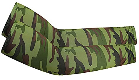 WKLLK UV Sonnenschutz Armstulpen, Tattoo Abdeckung, UPF 50, Sport Kompressions Kühlhülle für Männer und Frauen, Armstulpen für Damen und Herren,Tarngrün