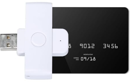DEWIN Lector Tarjetas USB, ACR39U-N1 Lector y Grabador de Tarjetas IC Inteligentes PocketMate II USB para Firma Digital CNS CRS