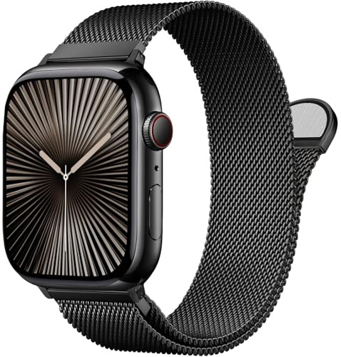ORRLBB Strap Compatible with Apple Watch Straps Series 11 10 9 8 7 6 5 4 Ultra SE 3 2 49mm 46mm 45mm 44mm 42mm 41mm 40mm 38mm for Women Men, Magnetic Clasp Adjustable Metal Bands for iWatch