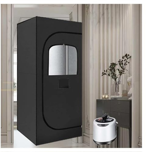 HAZARA Sauna Portable Cycle De Vapeur Thermique sur Tout Le Corps à 360°, Sauna Home Minuterie Intelligente avec TéLéCommande, Saunas Convient pour Pilates/Perte De Poids, Etc.