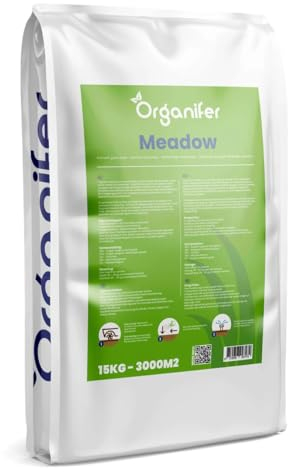 Semence Gazon - 15 Kg - 3000 M2 - Semences Prairie Pour Animaux - Graines Herbe Prairie À Semer Pour Chevaux, Bovins Et Herbivores - Gazon Prairie Durable - Organifer