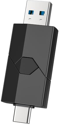 Vansuny 128GB 2 in 1 USB C Stick USB 3.0 Flash Drive Retractable USB Type-C Memory Stick USB C and A Thumb Drive for iPhone 15 iPad Pro Android Smartphone Laptop PC