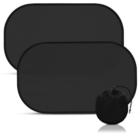 Uoxira Sonnenschutz für Auto Baby Kinder mit UV Schutz - 2 Stück, 50 * 30cm Sonnenblende mit Aufbewahrungstasche für Haustiere
