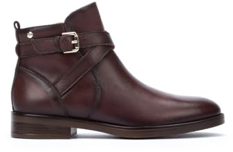 Pikolinos Puertollano Botines Planos Mujer | en Cuero | Cremallera | Marrón