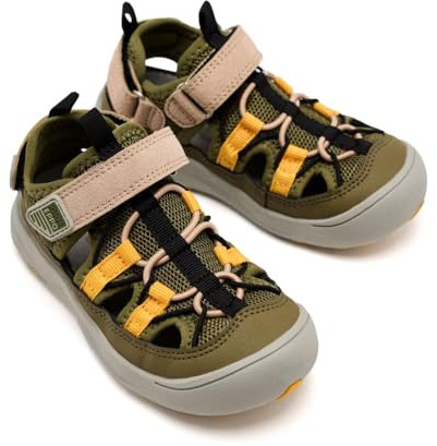 Gioseppo DUNBARTON - Sandalias Californianas para Niño, Comodidad y Estilo, Diseño Podológico para el Cuidado del Pie, Correa Ajustable y Suela Antideslizante, Color Caqui, Talla 27