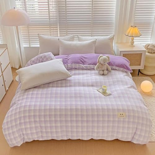 LIUXIN Set Copripiumino Singolo per Bambini in Velluto di Latte AB, Copripiumino Singolo Lato in Pile, Biancheria da Letto Calda e Spessa 220x240