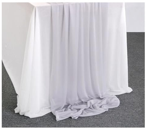 Runner da tavola in garza Sheer Chiffon Luxury Solid Colorful Table Runner Blue Rustic Wedding Party Bridal Shower Birthday Home Christmas Decoration Lavabile Tablerunner(Light Grey,4.26M x 74cm)